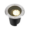 Encastré sol DASAR® L asymétrique 3000K 70°/40° IP65/IP67 rond inox/noir - SLV - 1009168