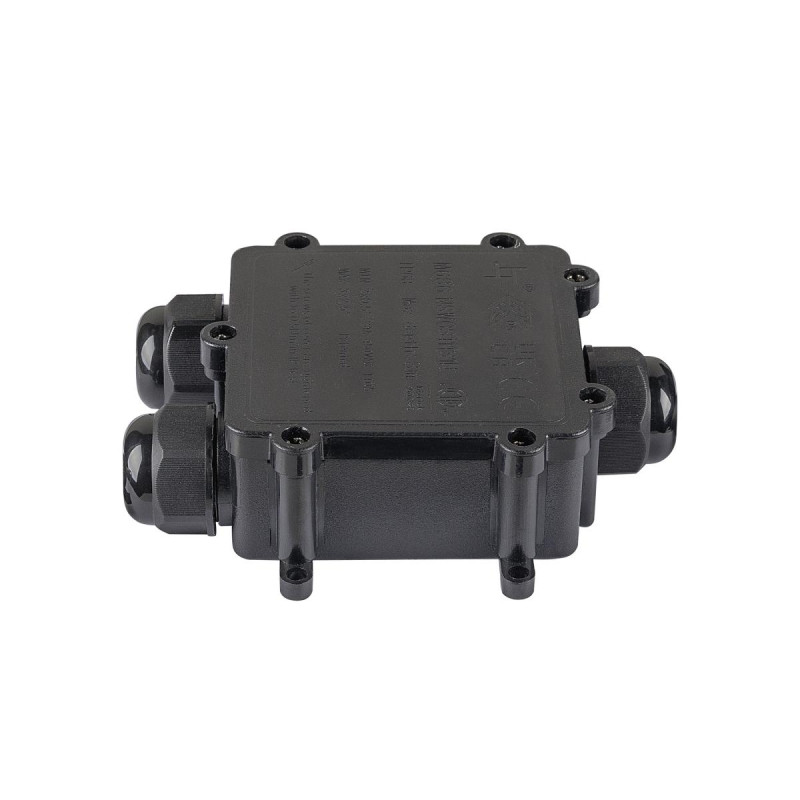 Encastré sol DASAR® L asymétrique 3000K 70°/40° IP65/IP67 carré inox/noir - SLV - 1009169
