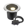 Encastré sol DASAR® XL asymétrique 3000K 70°/40° IP65/IP67 rond inox/noir - SLV - 1009170