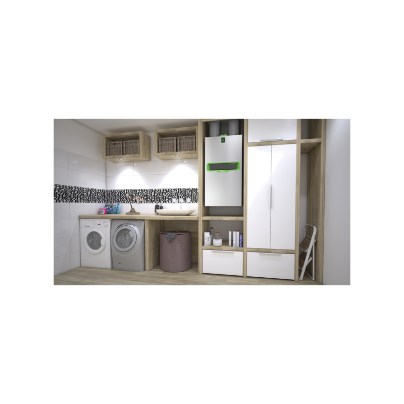 Kit VMC double flux connectée 450m3/h avec télécommande et siphon Top 450 Premium - InspirAIR® - ALDES