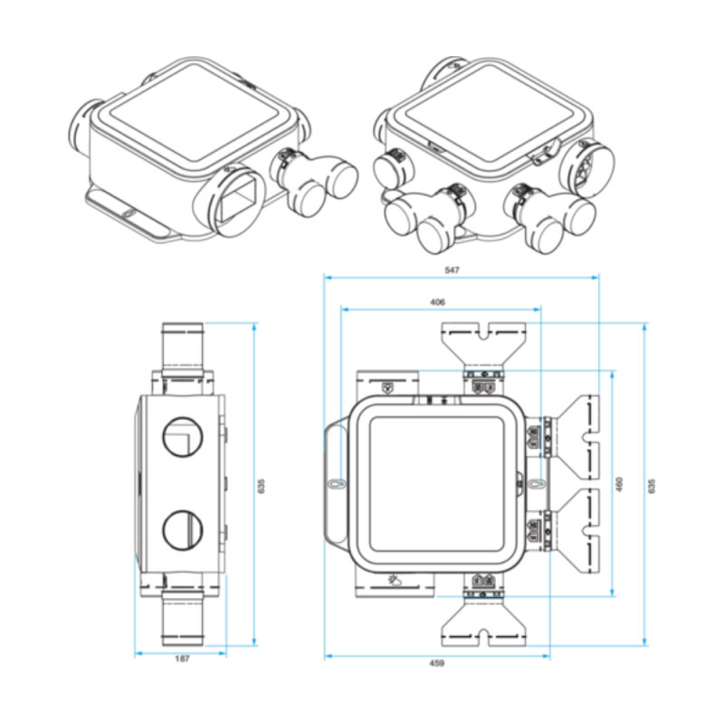 Kit VMC simple flux EasyHOME Premium Haute Pression HP+ BDH - ALDES