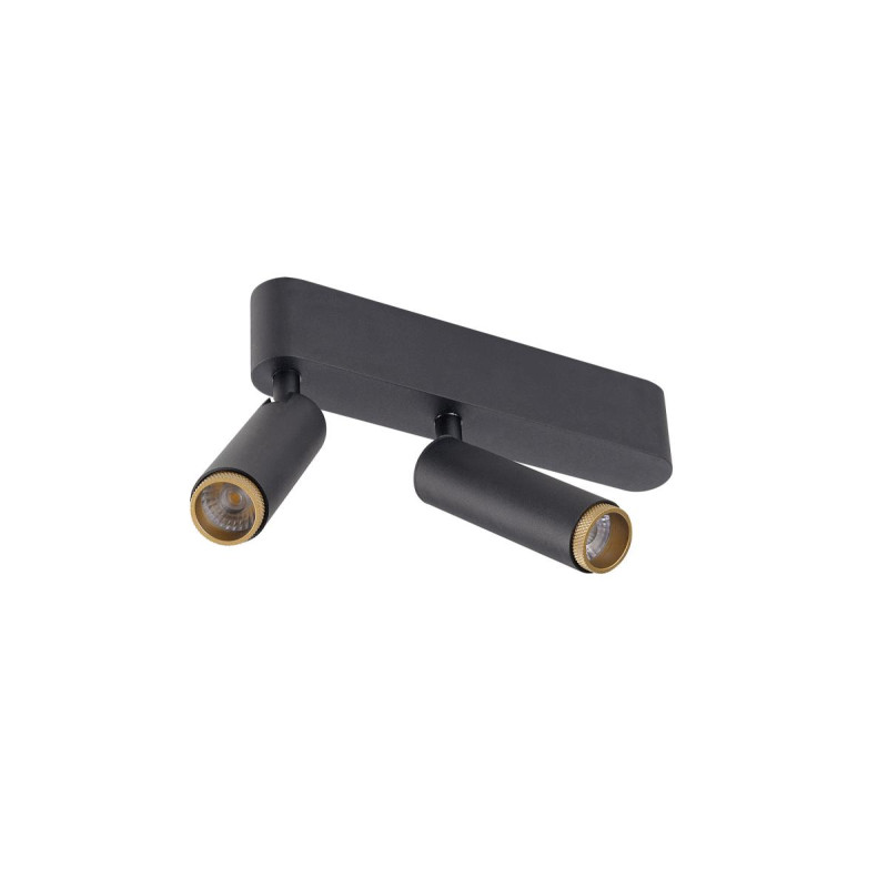 Plafonnier GRIP! S double intérieur PHASE 2700 K 21 W 29° noir / or - SLV - 1009046
