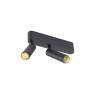 Plafonnier GRIP! S double intérieur PHASE 3000 K 21 W 29° noir / or - SLV - 1009047