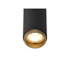 Plafonnier encastré GRIP! S PHASE 2700 K 29° IP20 cylindrique noir / or - SLV - 1009054
