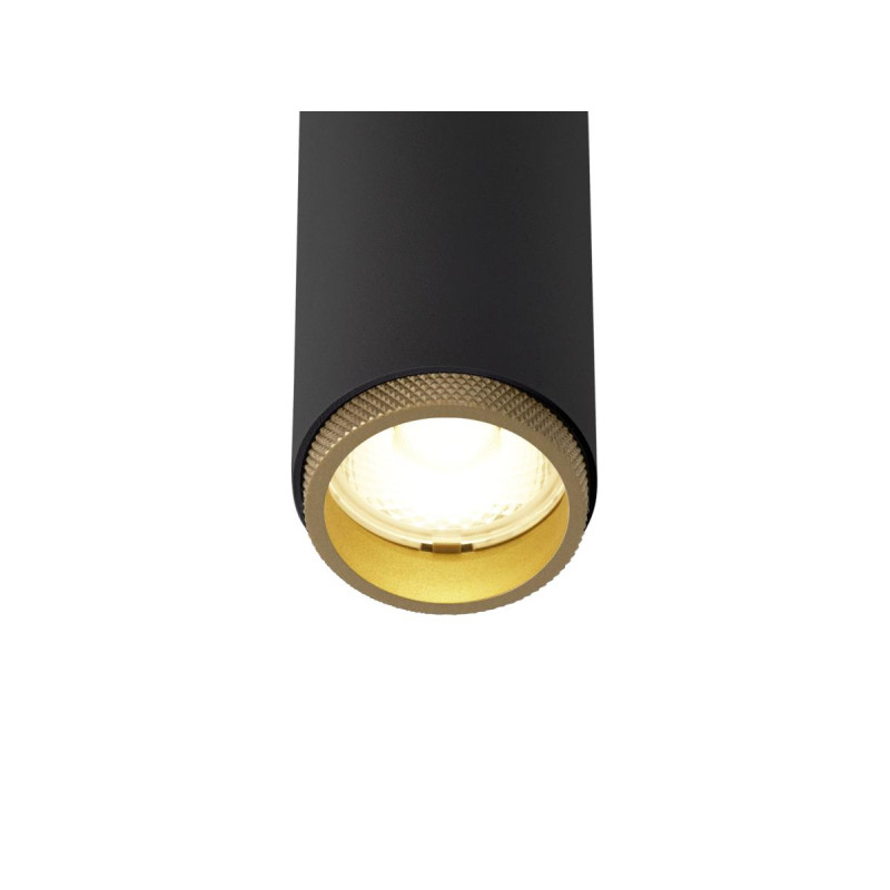 Plafonnier encastré GRIP! S PHASE 3000 K 29° IP20 cylindrique noir / or - SLV - 1009055