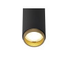 Plafonnier encastré GRIP! S PHASE 3000 K 29° IP20 cylindrique noir / or - SLV - 1009055