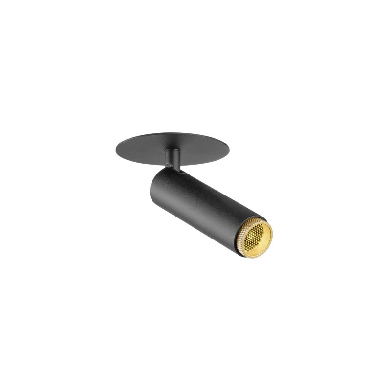 Plafonnier encastré GRIP! S PHASE 3000 K 29° IP20 cylindrique noir / or - SLV - 1009055
