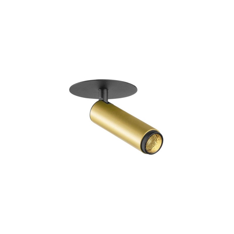Plafonnier encastré GRIP! S PHASE 3000 K 29° IP20 cylindrique or / noir - SLV - 1009059