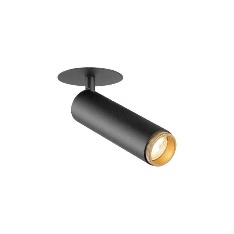 Plafonnier encastré GRIP! M PHASE 2700 K 42° IP20 cylindrique noir / or - SLV - 1009086
