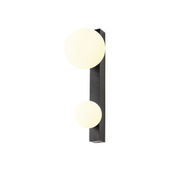 Double SUN WL G9 applique murale intérieur ronde 2 x max. 5 W IP20 noir - SLV - 1009145