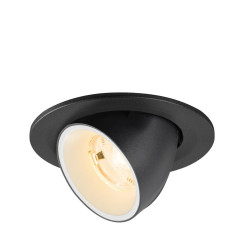 Spot encastré NUMINOS® GIMBLE S intérieur 2700&nbsp;K 20° IP20 rond noir/blanc - SLV - 1009380