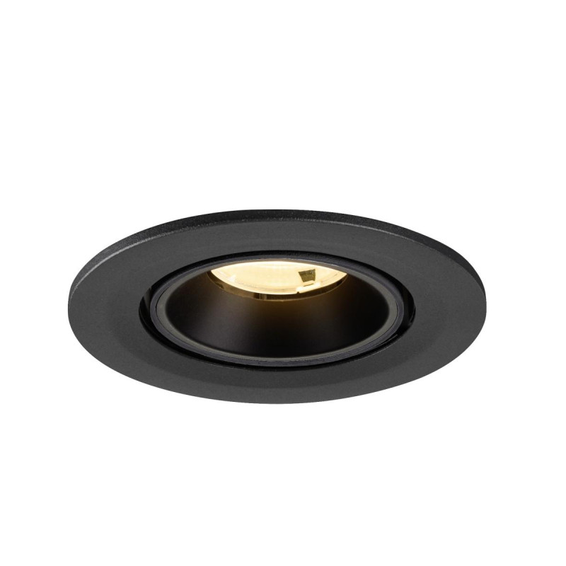 Spot encastré NUMINOS® GIMBLE S intérieur 3000&nbsp;K 20° IP20 rond noir - SLV - 1009397