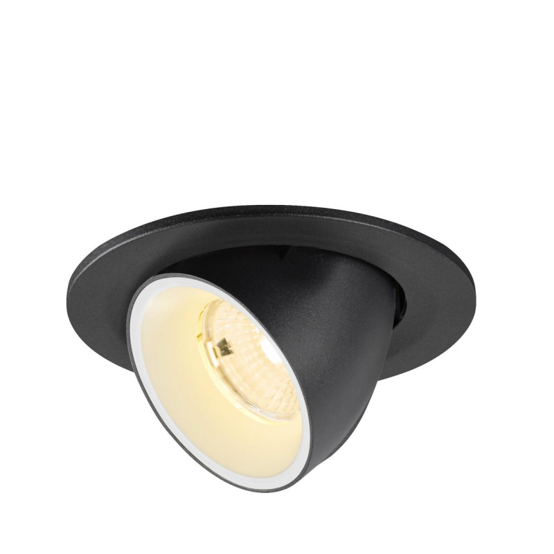 Spot encastré NUMINOS® GIMBLE S intérieur 3000&nbsp;K 55° IP20 rond noir/blanc - SLV - 1009404