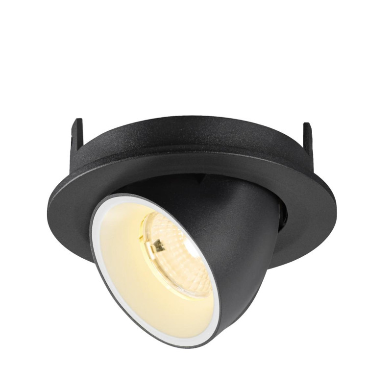 Spot encastré NUMINOS® GIMBLE S intérieur 3000&nbsp;K 55° IP20 rond noir/blanc - SLV - 1009404