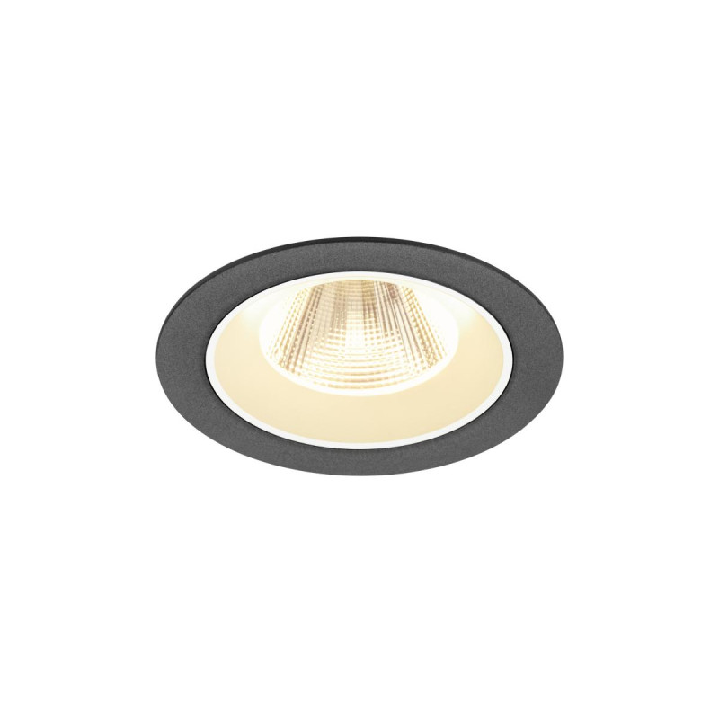 Encastré downlight NUMINOS® M intérieur 3000&nbsp;K 20° IP20 rond noir / blanc - SLV - 1009614