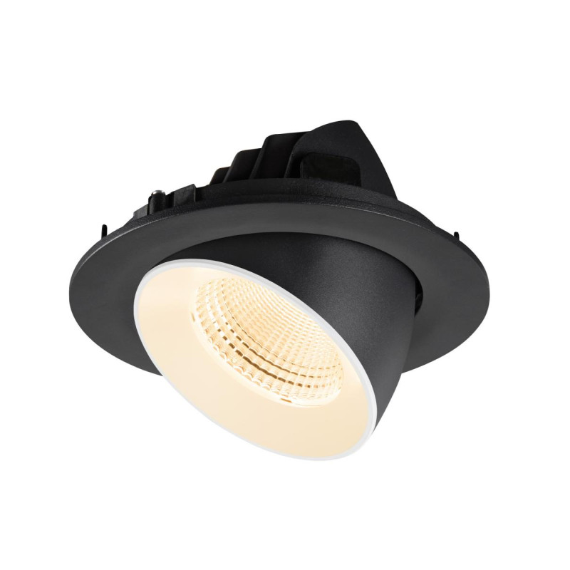 Encastré downlight NUMINOS® GIMBLE L 2700&nbsp;K 55° IP20 rond noir / blanc - SLV - 1009710