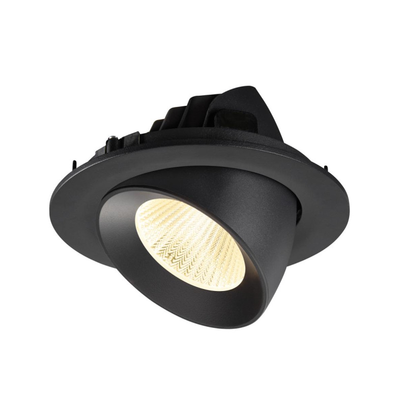 Encastré downlight NUMINOS® GIMBLE L intérieur 3000&nbsp;K 40° IP20 rond noir - SLV - 1009724