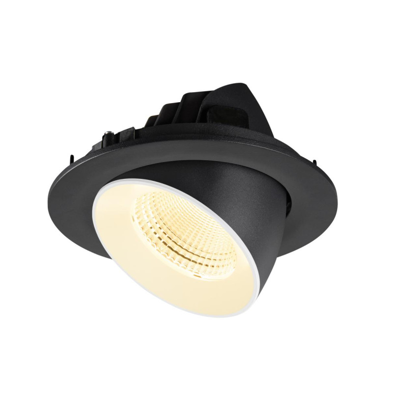 Encastré downlight NUMINOS® GIMBLE L 3000&nbsp;K 55° IP20 rond noir / blanc - SLV - 1009728