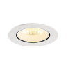 Encastré downlight NUMINOS® GIMBLE L intérieur 3000&nbsp;K 40° IP20 rond blanc - SLV - 1009734