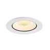 Encastré downlight NUMINOS® GIMBLE L intérieur 3000&nbsp;K 55° IP20 rond blanc - SLV - 1009737
