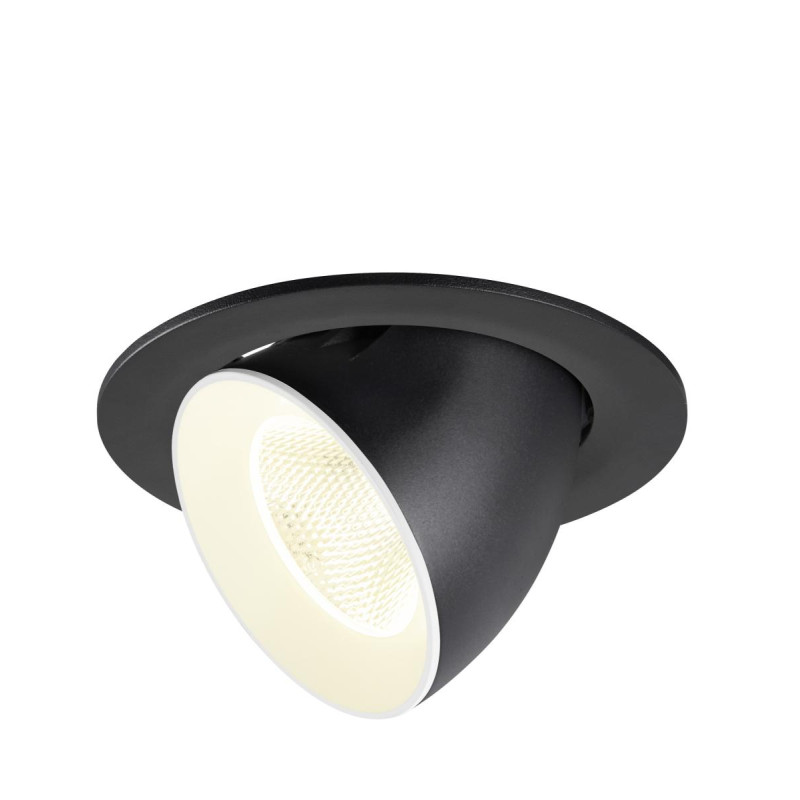 Encastré downlight NUMINOS® GIMBLE L 4000&nbsp;K 20° IP20 rond noir / blanc - SLV - 1009740