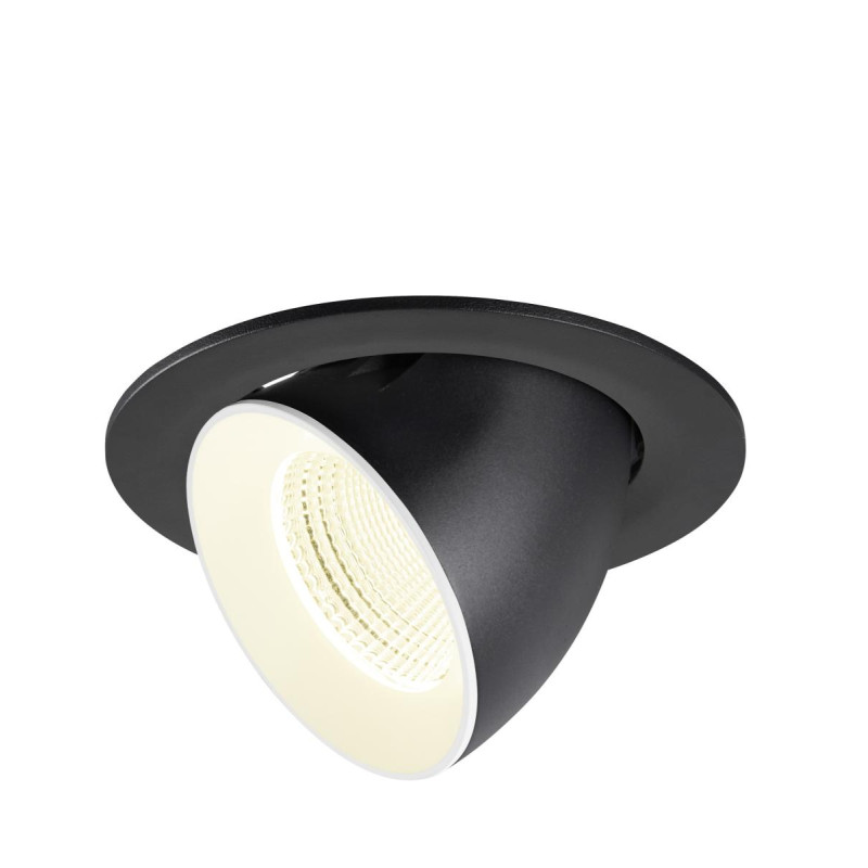 Encastré downlight NUMINOS® GIMBLE L 4000&nbsp;K 55° IP20 rond noir / blanc - SLV - 1009746