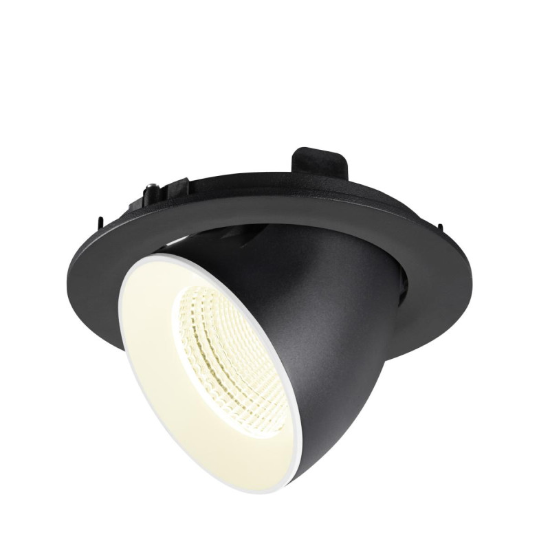 Encastré downlight NUMINOS® GIMBLE L 4000&nbsp;K 55° IP20 rond noir / blanc - SLV - 1009746