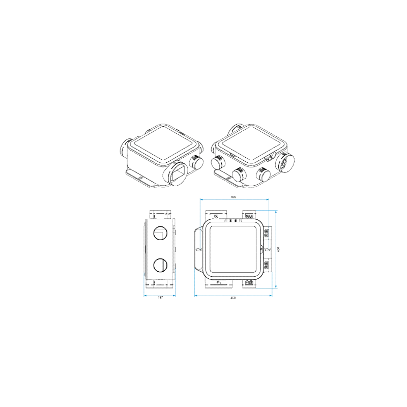 Kit VMC simple flux simple flux autoréglable à contrôle de la qualité d’air ALDE