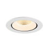 Encastré downlight NUMINOS® GIMBLE XL intérieur 2700&nbsp;K 20° blanc - SLV - 1009874