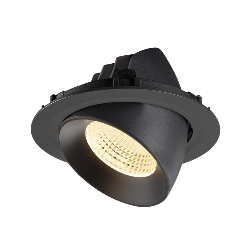 Encastré downlight NUMINOS® GIMBLE XL intérieur 3000&nbsp;K 55° noir - SLV - 1009888