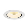 Encastré downlight NUMINOS® GIMBLE XL intérieur 3000&nbsp;K 20° blanc - SLV - 1009892