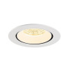 Encastré downlight NUMINOS® GIMBLE XL intérieur 3000&nbsp;K 55° blanc - SLV - 1009898