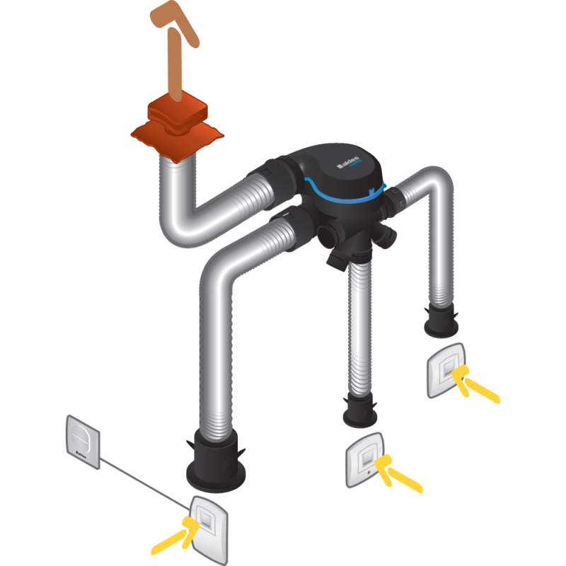 VMC simple flux hygroréglable - EasyHOME HYGRO MP - 11033500 ALDES - 11033500