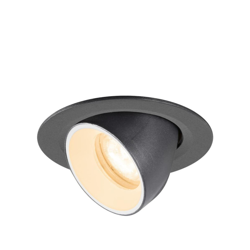 Spot encastré NUMINOS® GIMBLE XS 2700&nbsp;K 55° IP20 rond noir / blanc - SLV - 1010033