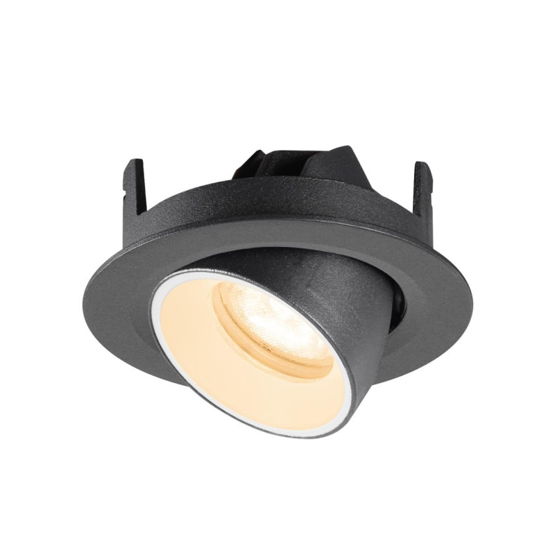 Spot encastré NUMINOS® GIMBLE XS 2700&nbsp;K 55° IP20 rond noir / blanc - SLV - 1010033