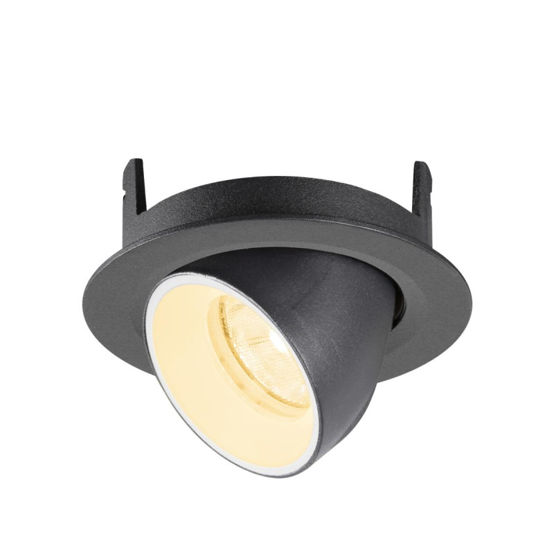 Spot encastré NUMINOS® GIMBLE XS 3000&nbsp;K 20° IP20 rond noir / blanc - SLV - 1010045