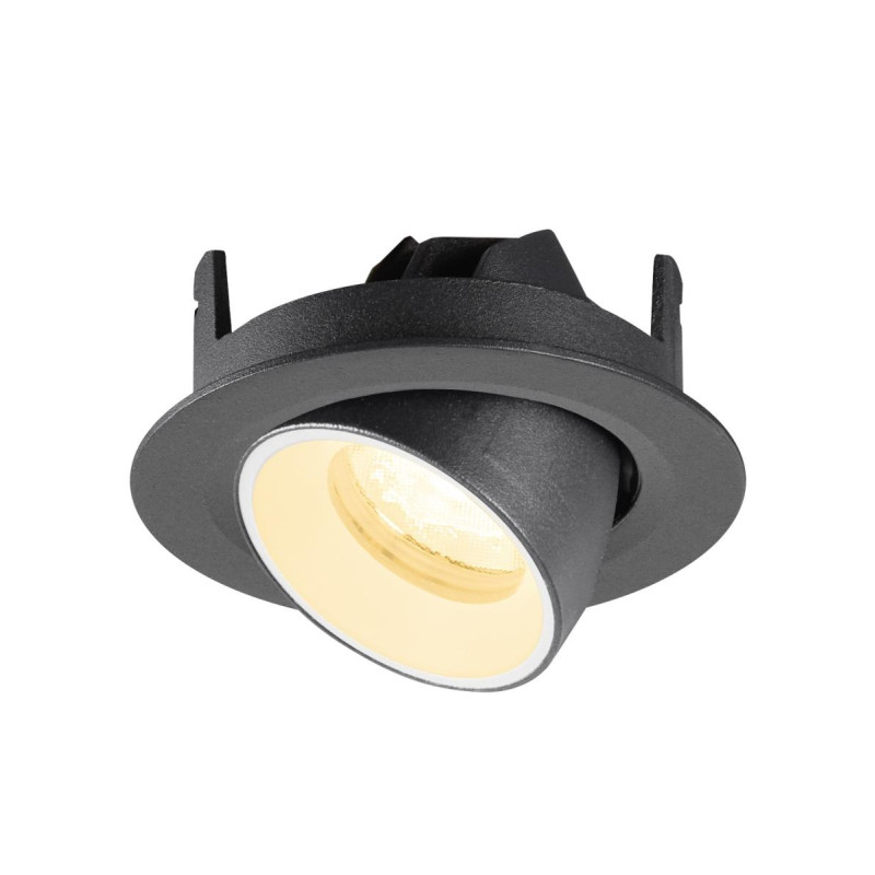 Spot encastré NUMINOS® GIMBLE XS 3000&nbsp;K 40° IP20 rond noir / blanc - SLV - 1010048