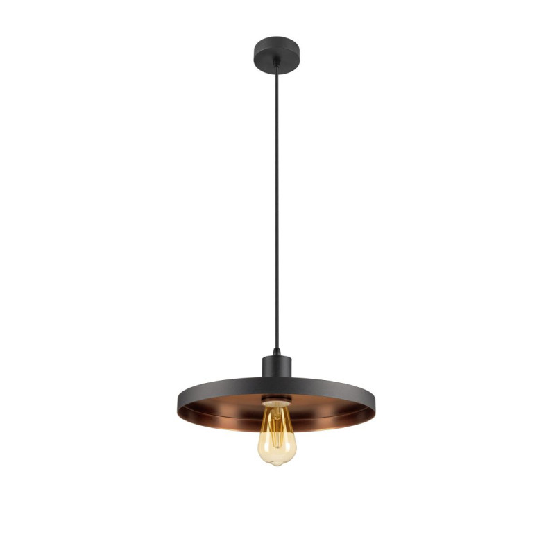 Abat-jour Mix&Match LALU® PLATE 33 base E27 H&nbsp;:&nbsp;15&nbsp;cm noir / bronze antique - SLV - 1010096