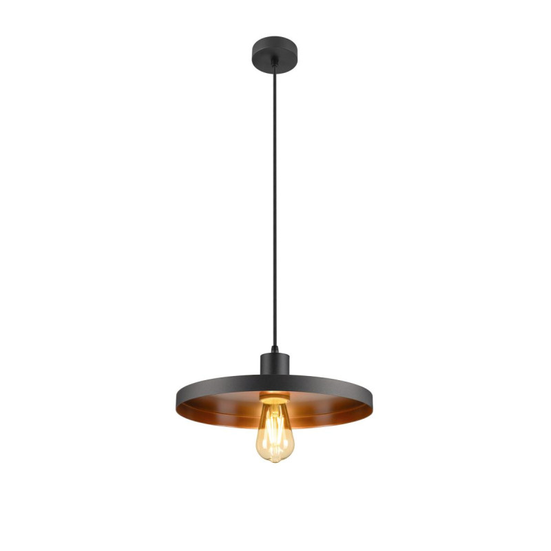 Abat-jour Mix&Match LALU® PLATE 33 base E27 H&nbsp;:&nbsp;15&nbsp;cm noir / bronze antique - SLV - 1010096