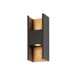 Applique FLATT II extérieur PHASE 2700 K 95 W anthra / bois bord de mer - SLV - 1010101