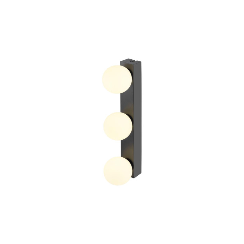 Applique SUN Mirror triple 2700/3000/4000 K TOUCH button 13 W IP44 noir - SLV - 1010194