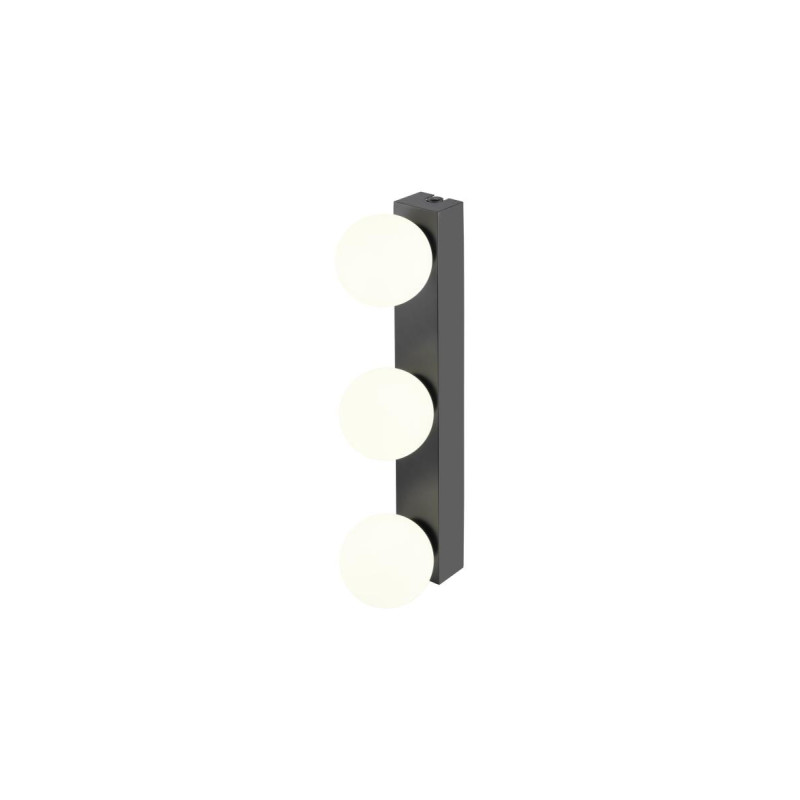 Applique SUN Mirror triple 2700/3000/4000 K TOUCH button 13 W IP44 noir - SLV - 1010194