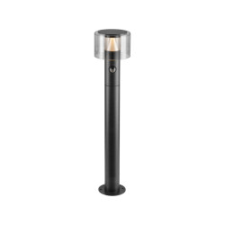 Borne TAHA II 70 SENSOR 2200/2700 K IP54 cylindrique noir bord de mer - SLV - 1010200