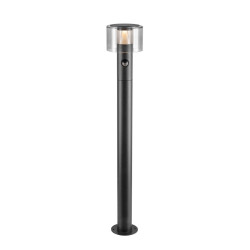Borne TAHA II 90 SENSOR 2200/2700 K IP54 cylindrique noir bord de mer - SLV - 1010201
