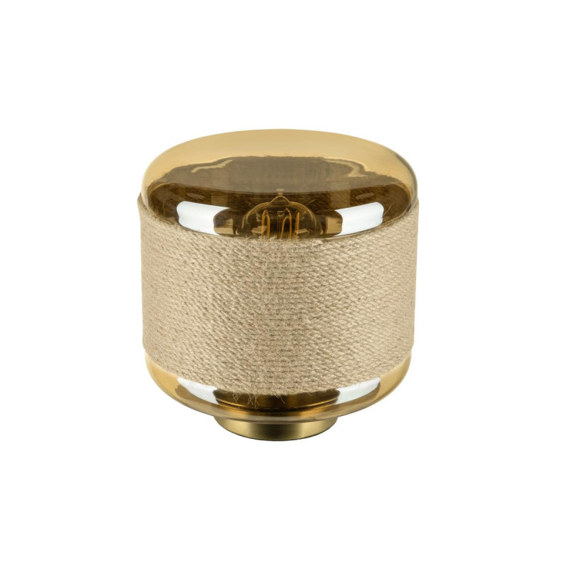 Lampe à poser PANTILO ROPE 19 E27 cylindrique 1x max. 15&nbsp;W E27 orange/or - SLV - 1010208
