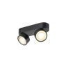 Plafonnier et applique KALU 2.0 intérieur double noir 19W 3000K PHASE - SLV - 1010267