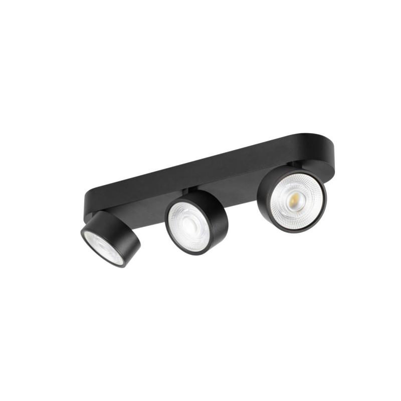 Plafonnier et applique KALU 2.0 intérieur triple noir 28W 2700K PHASE - SLV - 1010270