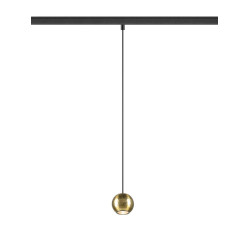 Suspension pour rail 48 V DYSKO DALI long. 200&nbsp;cm 2700&nbsp;K 36° noir / or - SLV - 1010336