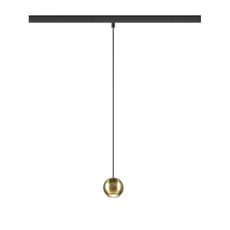 Suspension pour rail 48 V DYSKO DALI long. 200&nbsp;cm 2700&nbsp;K 36° noir / or - SLV - 1010336