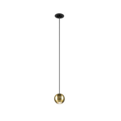 Suspension DYSKO PHASE longueur de suspension 200&nbsp;cm 2700&nbsp;K 36° noir / or - SLV - 1010359